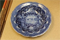 George Washington Flow Blue Plate