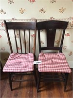 2 WOODEN CHAIRS