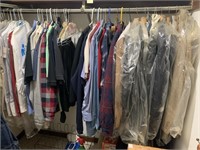 DRESS SHIRTS, CASUAL, WARM LINED JACKETS SUIT SZ.