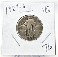 1927-S Quarter VG