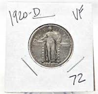 1920-D Quarter VF