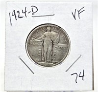 1924-D Quarter VF