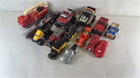 15pc Vtg+ Plastic & Die-Cast Cars Trucks & Trains