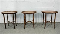 3x The Bid Maitland Smith Solid Wood Stands
