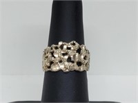 .925 Sterling Silver Nugget Ring