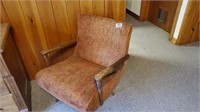 Vintage rocker chair and foot stool