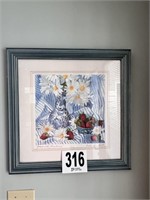 Framed Signed Watercolor(Kitchen)