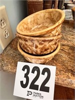 3 Vintage Pottery Bowls(Kitchen)