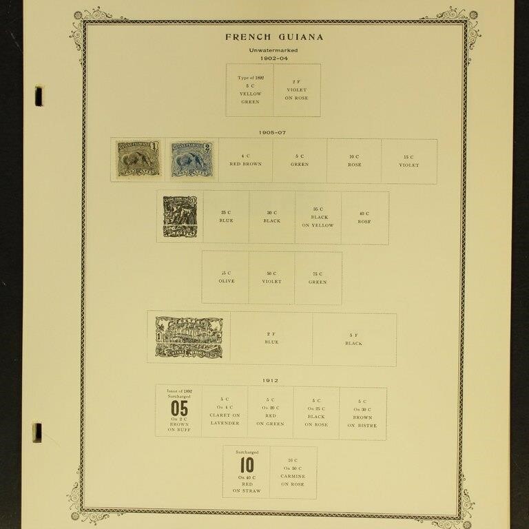 French Guiana & Guyana Stamps Used and Mint hinged