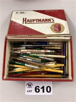 CIGAR BOX ADVERTISING PENS AND PENCILS