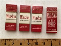 4 Sealed vintage packs of complimentary cigarettes