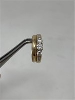 Ring Marked 14K with 3 Larger Diamonds & 6 Smaller