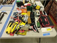 Table Lot Of Miscellaneous Tools And Items As