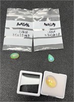 Natural opal lot of three stones