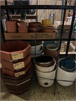 Various gardening pots