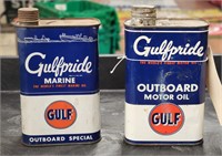 (2) 1QT "Gulfpride" Marine Outboard Motor Oil Cans