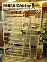 Fence Center fencing supplies display rack,