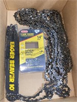 Box of salt chains unknown length,drill bits  and