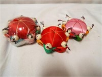 (3) Chinese Traditional Style Pin Cushion w/6