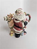 Fitz & Floyd Santa & Reindeer Tea Pot