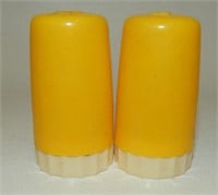 1950s Lustro Ware Yellow Shakers