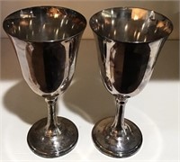 2 REED BARTON SILVERPLATE GOBLETS