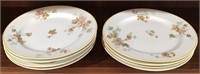 HAVILAND FALL LEAVES FINE CHINA 8 SALAD PLATES