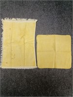 Vtg fingertip towel, 12" x 17"; washcloth 11" sq.