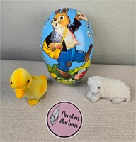 Echt Erzgebirge Germany Paper Mache Easter Egg