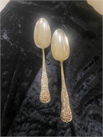 Set of 2 Sterling Serving Spoons ,132 grams