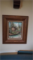 Framed and Matted Picture of a Country Scene