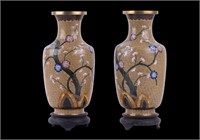 Cloisonne Brass Vases