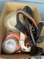 Box of Trimmer String, Stihl Strap & Protective