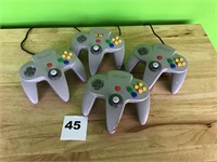 Lot of 4 N64 Controllers