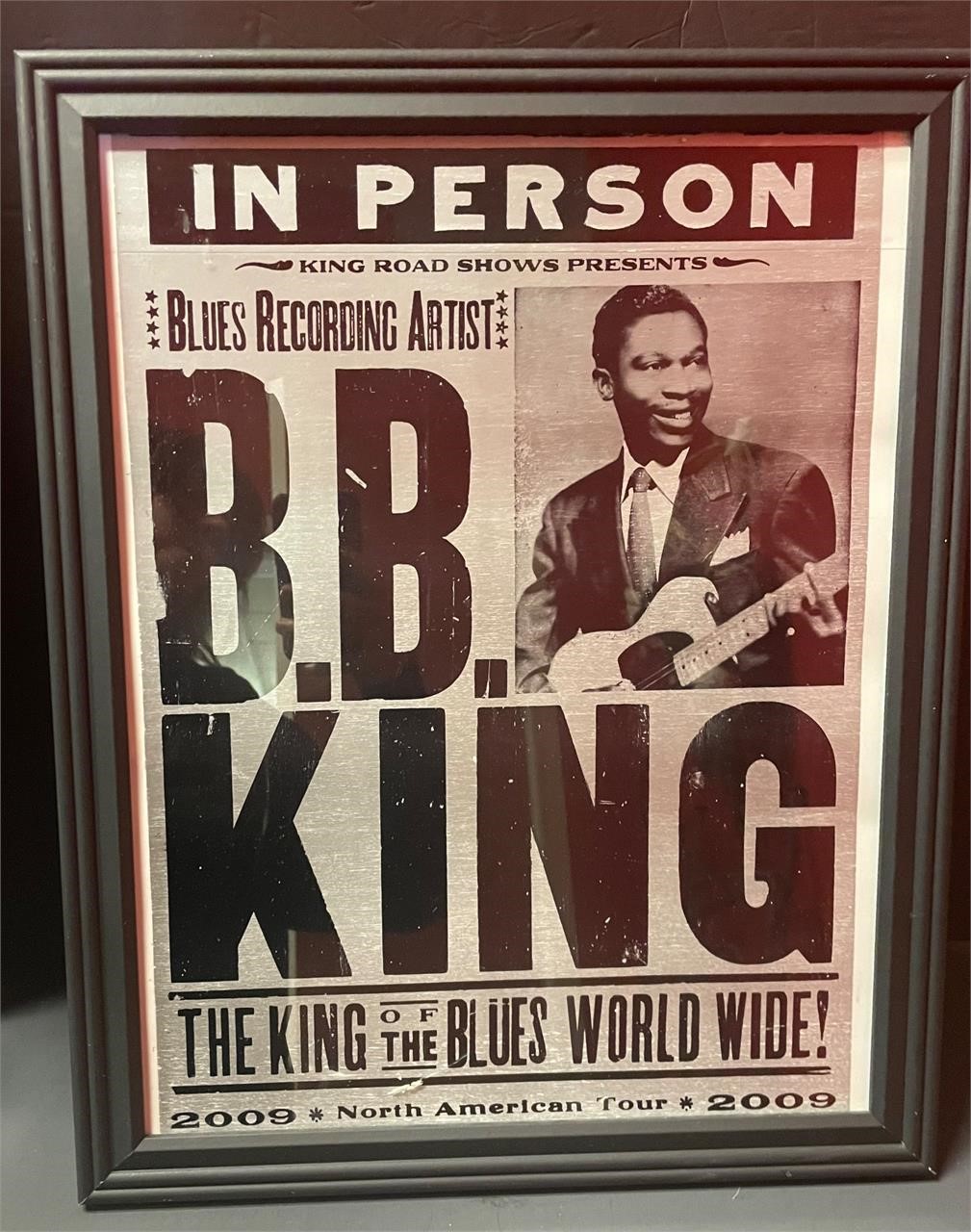 Framed B.B. King Tour Announcement