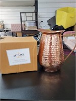 New copper handcrafted serving pitcher