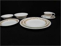 White and Tan Corelle Place Setting.