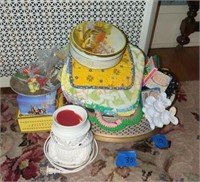 Tins, doilies and wax melter