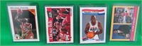 4x Michael Jordan Basketball 1990-91 Hoops Cards