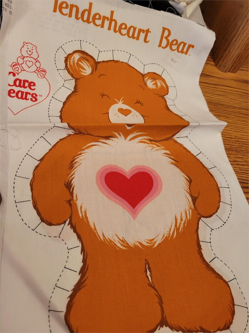 Vtg TenderHeart Care Bear Fabric to make a Pillow