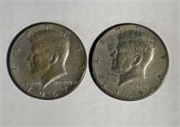 1965&67 US Silver Half Dollars circulated