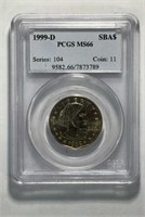 MS-66 1999-D Susan B Anthony US Liberty dollar