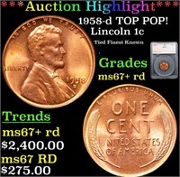 ***Auction Highlight*** 1958-d Lincoln Cent TOP PO