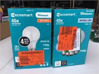 2 ecosmart 4 bulb packs 40w replacement. 4 soft