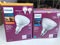 2 Philips dimmable LED 20w soft white & 13w
