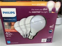 4 Philips dimmable soft white 5w LED lights