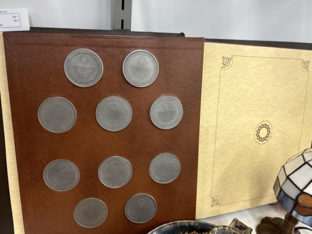 Franklin Mint Pewter Medal Collection