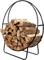USED-Sunnydaze 24-Inch Firewood Log Rack Hoop - In