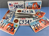 LARGE COLLECTION OF UTAH LICENSE PLATES