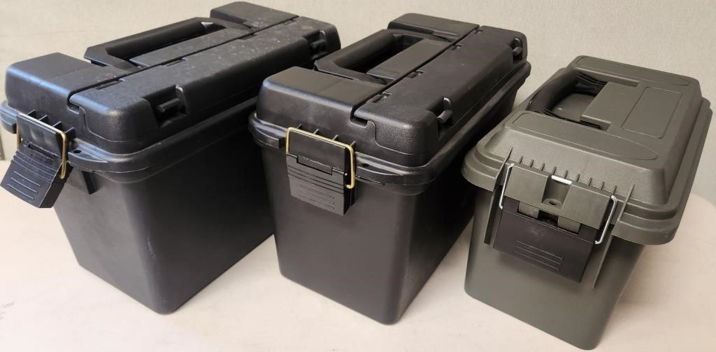 P - LOT OF 3 AMMO BOXES (Q6)